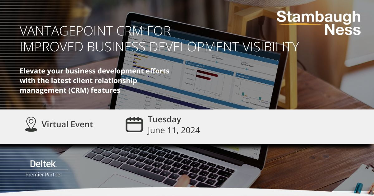 Elevate Business Development with Vantagepoint CRM | An On-Demand ...